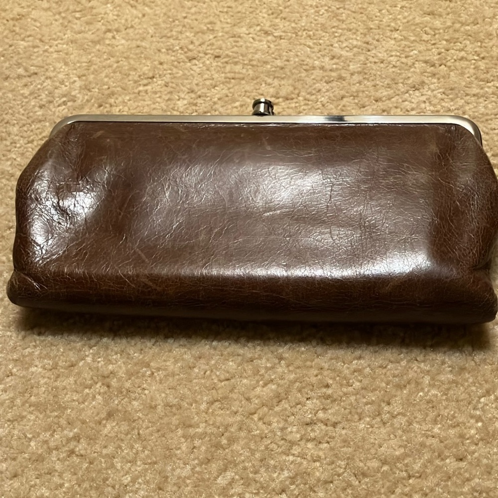 Hobo distressed brown Leather Clutch